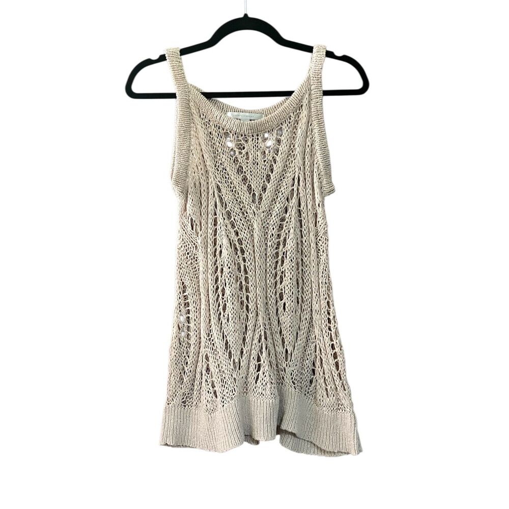 Lauren Conrad sleeveless woven knit overlay tank top or swimsuit cover